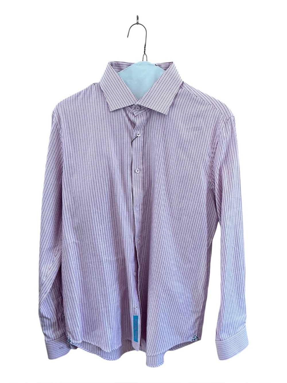 Vtg โ09 Robert Graham dress shirt pink twill 42/16.5N nwt